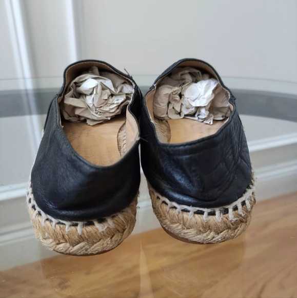 CHANEL CC Logos Espadrilles flats 36 black leather - Picture 6 of 15